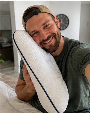 Dad holding a Ukola Pillow
